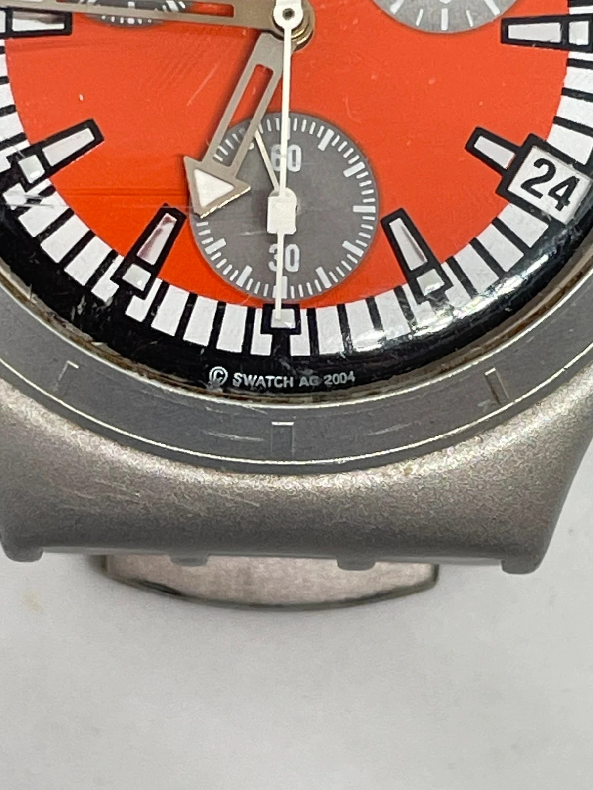 Relógio Swatch Irony Chrono Athens 2004 | Edição Olimpíadas, mostrador laranja, Japão vintage – photo 8